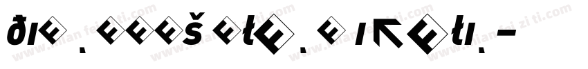 din coros black italic字体转换